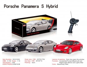 1:10 SCALE PORSCHE PARAMERA LICENSE CAR